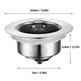 thumbnail image 3 of Cqxid Entonnoir à Moins de 15 $ 2 Pcs Aide pour Évier en Acier Inoxydable Passoire de Drain d'Évier de Cuisine en Acier Inoxydable Bouchon d'Évier de Cuisine Bouchon d'Évier de Cuisine Panier de Drainage d'Évier de Cuisine Drain d'Évier de Cuisine, 3 of 6