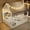White, variant on Mirightone Twin Montessori House Floor Bed with Fence, Tent & 3-Mode Lights, Wooden Low Profile Bed Frame with 3 Storage Shelves, No Slats, Reversible Chimney, Gray