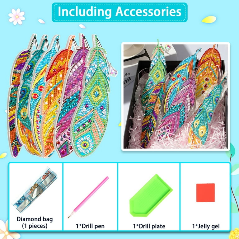 Diamond Painting Bookmark Diamond Art Bookmarks Cross Stitch Embroidery Kit  Special Shaped Drill for Adults DIY Art Craft New