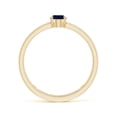 thumbnail image 2 of ANGARA Natural Oval Sapphire Solitaire Parallel Split Shank Ring in 14K Yellow Gold for Women (Size-6x4mm) | September Birthstone, Anniversary, Jewelry Gift for Women | Natural Blue Sapphire Ring, 2 of 9