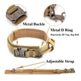 thumbnail image 2 of Dog Collar Leash Set with Alloy Buckle Pet Medium Large Dogs Control High Strength Nylon Training Outdoor Accessories XL Size Brown, 2 of 7