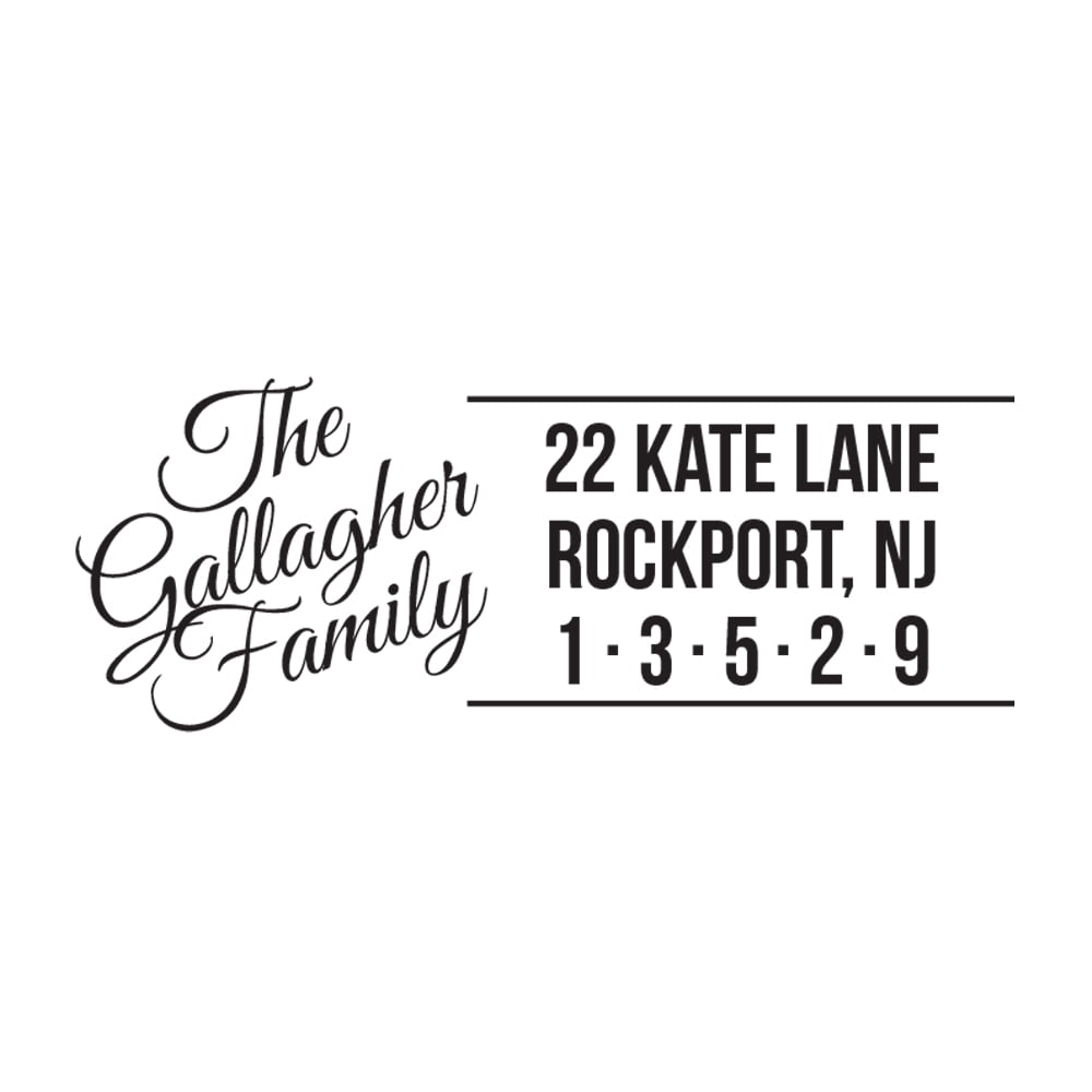 Trodat Personalized Rectangular Self-Inking Stamp, The Gallagher