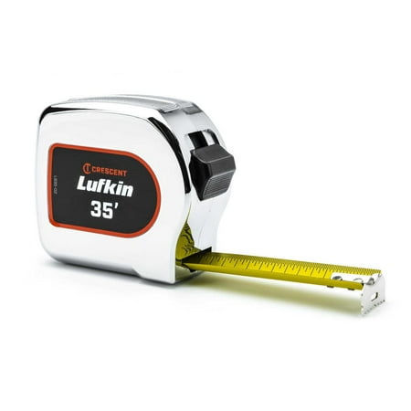 

Crescent Lufkin Chrome Case Yellow Clad Tape Measure 1 1/8 X 35