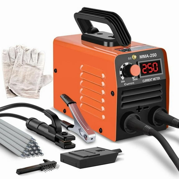 Super Mini Stick Welder Machine,110V 250A ARC Portable MMA Welding Machine for Beginners,Welding Machine with 10pcs Welding Rod Tools,IGBT Inverter Welder,Hot Start Arc Force Anti-stick