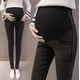 thumbnail image 1 of Pantalones de mujer embarazada elásticos ajustados para pies pequeños, vaqueros negros para mujer embarazada, leggings sin caída, 1 of 2