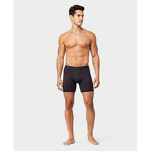 32 DEGREES COOL Mens 4-PACK Active Mesh Quick Dry Performance Boxer Brief,  4 Black, Large 