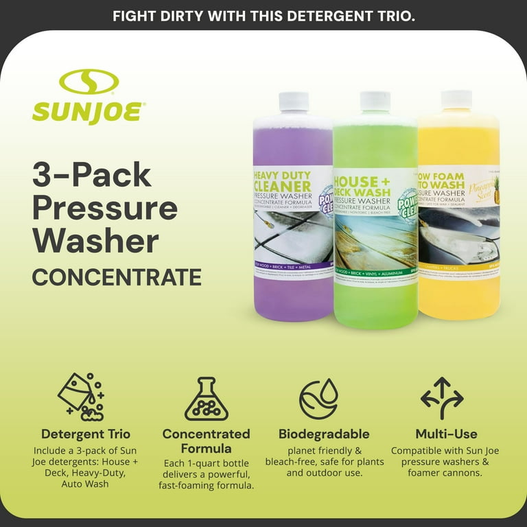 Sunjoeの電動洗浄機 Sun Joe Electric Pressure Washer with Wheels and 3 Pack Pressure