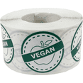 thumbnail image 1 of Vegan Food Rotation Labels 1 1/4 Inch Round Circle Dots 500 Adhesive Stickers, 1 of 3