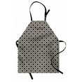 thumbnail image 1 of Geometric Apron, Repetitive Triangular Pattern Contemporary Design, Unisex Kitchen Bib with Adjustable Neck for Cooking Gardening, Adult Size, Charcoal Grey Eggshell, by Ambesonne, 1 of 4
