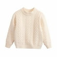 thumbnail image 2 of Lilgiuy Little Girl Boys Sweater Casual Round Neck Long Sleeve Color Color Knitted Pullover Tops Autumn Winter Clothes for School Birthday Party, 2 of 5