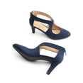 thumbnail image 3 of Zapatos de Tacón Bajo para Mujer DREAM PAIRS en Azul Marino con Punta en Puntiaguda y Tacón de 7 cm, 3 of 7