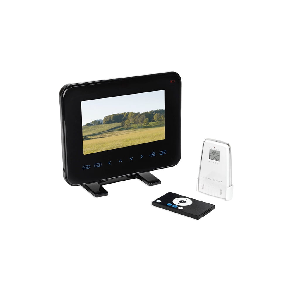 Bios 7" Digital Photo Frame & Weather Station with Indoor/Outdoor