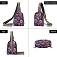 thumbnail image 3 of Stylish Leather Crossbody Bag 8.46x5.9x2.16In Easy To Carry Multi-Purpose Travel Hiking Shopping Fashion Pink Love Pattern, 3 of 7
