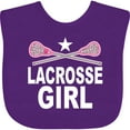 thumbnail image 3 of Inktastic Lacrosse Girl Girls Baby Bib, 3 of 4