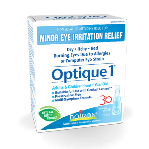 Boiron Optique 1 – Homeopathic Eye Drops for Relief from Dry, Itchy, or Red Eyes, 30 Unit-Doses