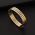 thumbnail image 2 of Fashion Simple Titanium Steel 18K Gold Plated Dot Beads Men's Bracelet, 2 of 2