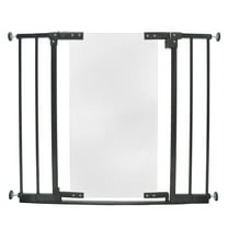 Toddleroo by North States StepSafe Clear Walk-Thru Gate for Toddlers and Babies, Graphite