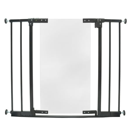 Toddleroo by North States StepSafe Clear Walk-Thru Gate for Toddlers and Babies, Graphite