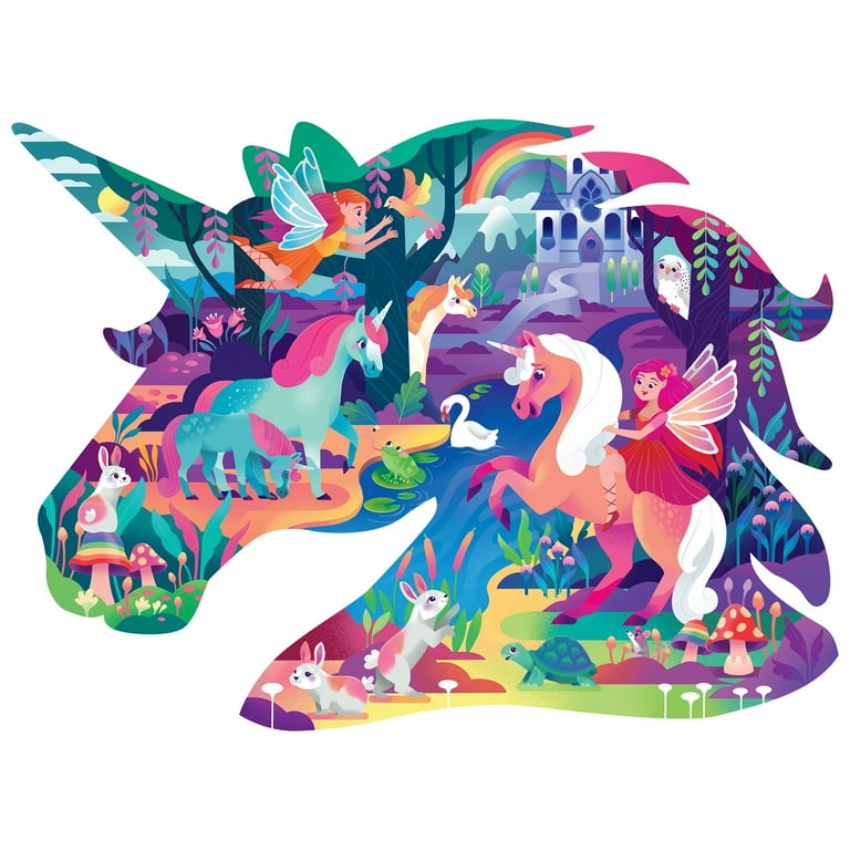 格安 Jr Jigsaw 100-Piece Jigsaw Puzzle: Magical Unicorn Forest ジグソーパズル