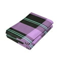 thumbnail image 3 of Dark Purple and Black Plaids Hand Towel Absorbent Bath Towels for Bathroom Sports Gym 28" x 14" Set of 2, 3 of 8