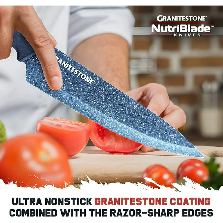 Granitestone Serrated Steak Knives - 6 Piece - Blue
