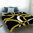 thumbnail image 4 of Yellow Geometric Blanket Soft Cozy Warm Throw Blanket for Couch, Plush Fuzzy Flannel Fleece Blankets for Sofa, Modern Abstract Simple Lines Black Bed Blankets Lightweight Gifts for Women, 40"x50", 4 of 9