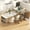 Natural, variant on Harper & Bright Designs Fluted Kitchen Island with Extendable Dining Table for 4-6, Island Table for Kitchen with Power Outlet, Kitchen Table with Double-Side Storage and 2 Side Open Shelves, Black