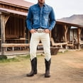 thumbnail image 7 of The Western Shops Men’s Leather Cowboy Boot Square Toe Embossed Python Print, 7 of 7