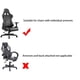 thumbnail image 5 of Funda para silla giratoria gaming extraíble y lavable con 2 protectores de reposabrazos (rosa), 5 of 5