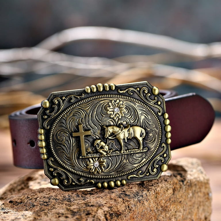 Vintage Belt Buckle Cowboy Belt Buckle for Men and Women