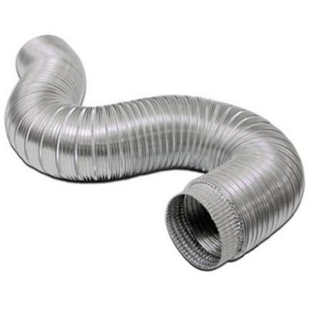 Aluminum Duct Pipe, Flexible, Crimped End, 4