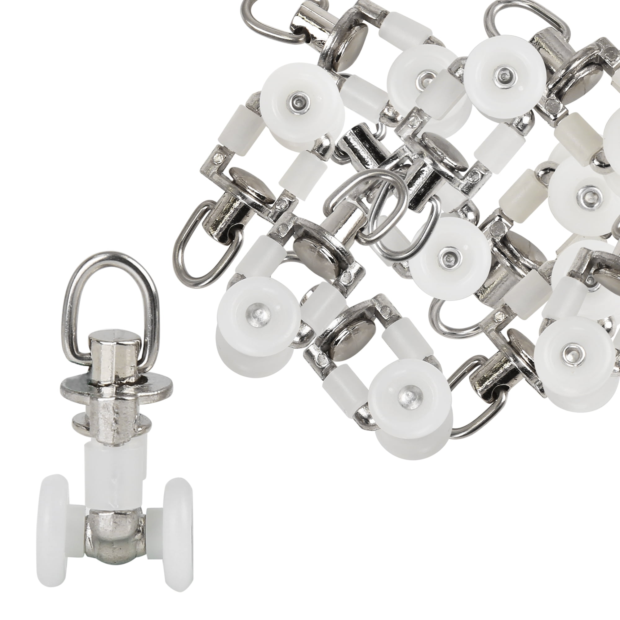 10 Pcs 33mm x 14mm Metal Curtain Track Rollers for Car RV Caravan