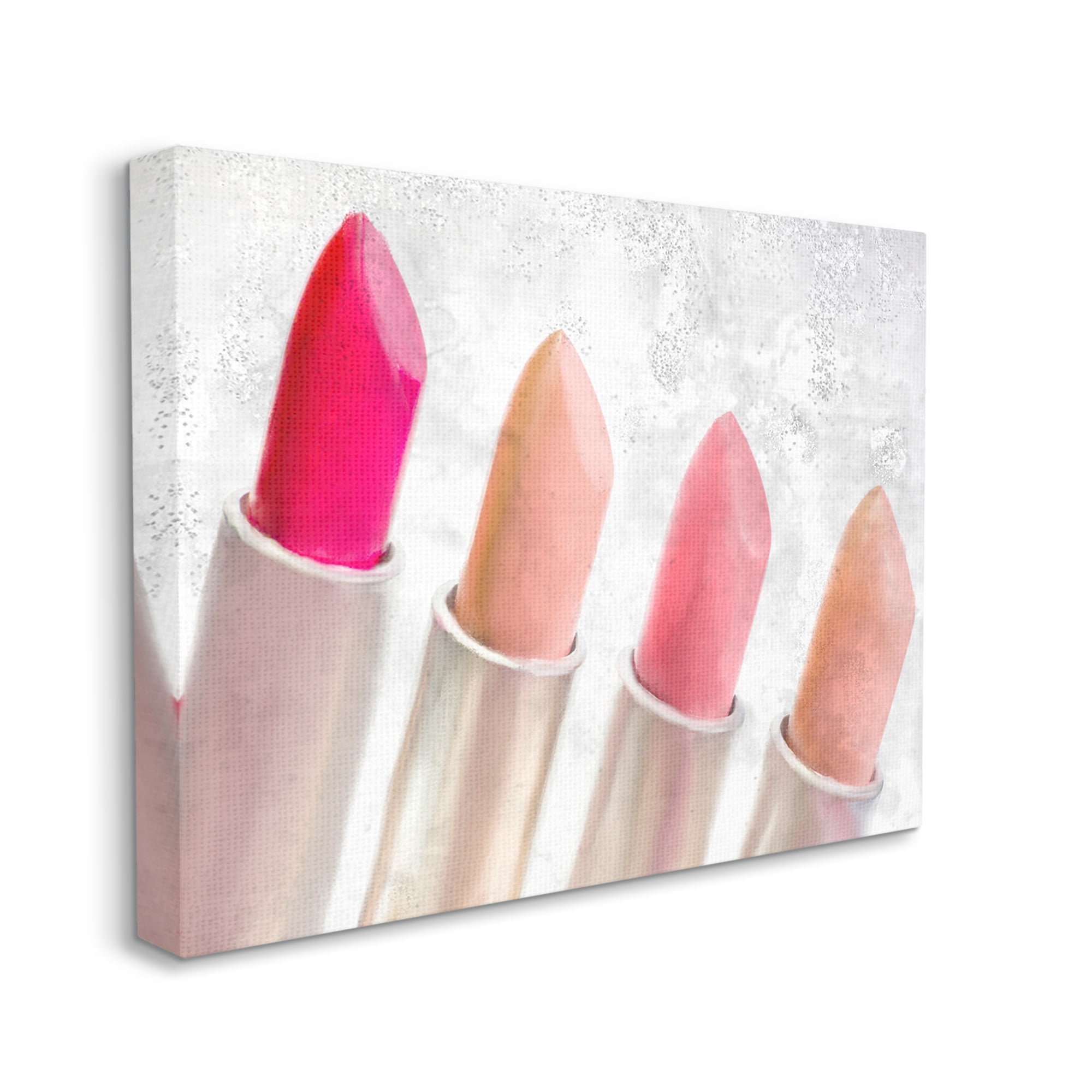 Stupell Industries Stylish Lipstick Assortment Dazzling Glam Makeup Graphic Art Gallery Wrapped Canvas Print Wall Art, Design by Kim Allen