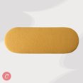 thumbnail image 3 of Costaelm Celine 54" Wide Mid-Century Modern Upholstered Sherpa Oval Storage Ottoman Bench, Sunset Gold, 3 of 4