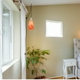 thumbnail image 2 of Kiven Plug in Pendant Light, Modern Hanging Light Fixture with Orange Art Glass Lampshade and Pulley, E26 Socket Dimmable Pendant Light for Bedroom Hallway Kitchen,Adjustable Height, 2 of 7