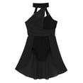 thumbnail image 3 of Rswnyirn Kids Girls Chiffon Ruched Ballet Leotard Dance Dress Lyrical Contemporary Ballerina Costume Black 12, 3 of 5