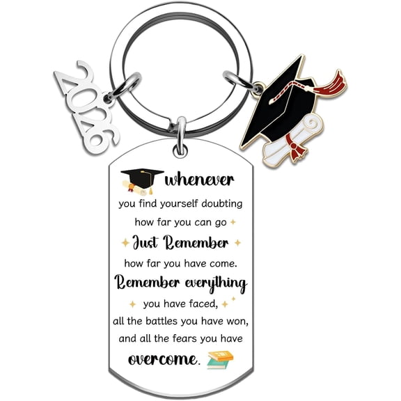 2026 Graduation Gifts for Her Him Class Of 2026 Keychains 2026 College Graduation Gifts for Women Men Daughter Son Friend Masters Degree Birthday Christmas Happy Graduation Gift Keyring