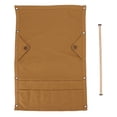 thumbnail image 1 of Bolsa de lona para almacenamiento de acampada con 12 bolsillos para toallas y vajilla, color marrón, portátil y apta para picnics al aire libre, 1 of 8