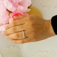thumbnail image 4 of Dazzlingrock Collection 1.25 Carat (ctw) 18K Princess & Round Diamond Ladies Wedding Ring 1 1/4 CT, Rose Gold, Size 9, 4 of 5