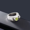 thumbnail image 6 of Gem Stone King 2.03 Cttw Green Peridot Ring for Men in 925 Sterling Silver | Gemstone Birthstone | Available in Size 7, 8, 9, 10, 11, 12, 13, 6 of 6