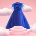 thumbnail image 2 of Felwors Nouvelle Robe d'Enfant Princesse Klein Robe Bleue Grande Robe Longue à Sequins et Sol pour Enfants Robe de Performance Piano, 2 of 9