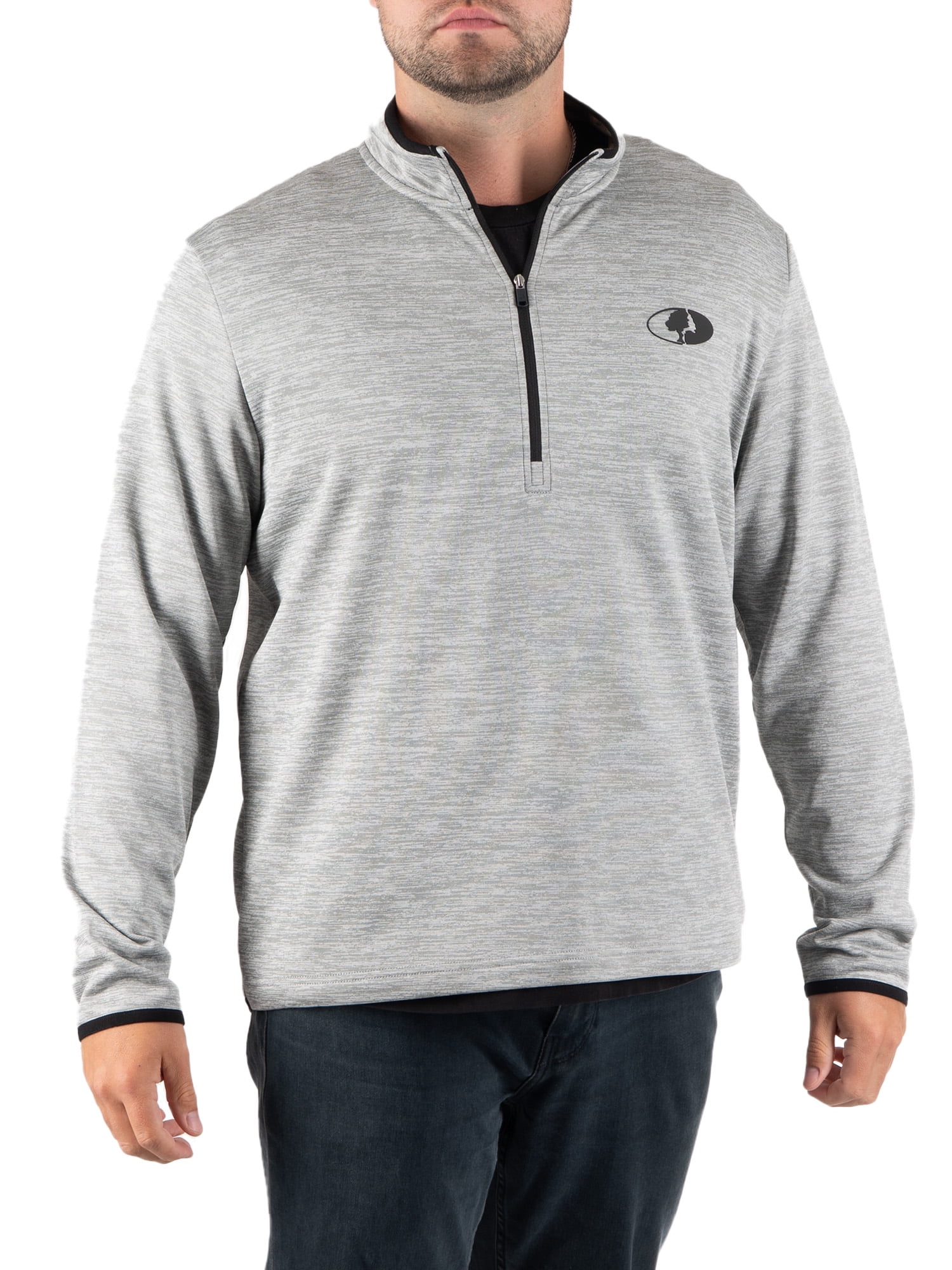Mossy Oak Men's Fleece Quarter Zip Pullover Sweatshirt, Sizes S-2XL
