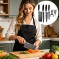 thumbnail image 4 of 6 Piece Kitchen Knife Set, Anti Rust Coating Stainless Steel Chef Knife Set, Knives Set For Kitchen With Scissors And Elegant Gift Box, 4 of 6