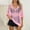 Pink, variant on Women's Swimwear Cover Up V-Neck Smock Hollow Casual Short Solid Color Loose Beach Fashion Smock