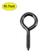thumbnail image 1 of Ganchos de ojo de tornillo pequeños Uxcell de 0.79" con tornillos autorroscantes de hierro negro 60 piezas, 1 of 5