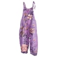 thumbnail image 3 of Women's Boho Overalls Casual Loose Bib Jumpsuits Adjustable Strap Rompers Trendy Outdoor Streetwear Outfits Pink S, 3 of 3
