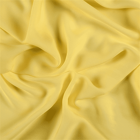 - Bright Yellow Silk Double Georgette, Fabric By the Yard