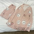 thumbnail image 6 of Women's Star Print Pajamas Set Long Sleeve Top And Long Pants Sleepwear 2 Piece Set for Women Autumn Casual Home Loose Pajamas (SY153-2,L), 6 of 7