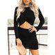 thumbnail image 2 of Women Casual Summer Bodycon Twist Knot Front Cutout Mini Short Dress Evening Dresses jiahui gao Sexy buttock skirt at hem, 2 of 5