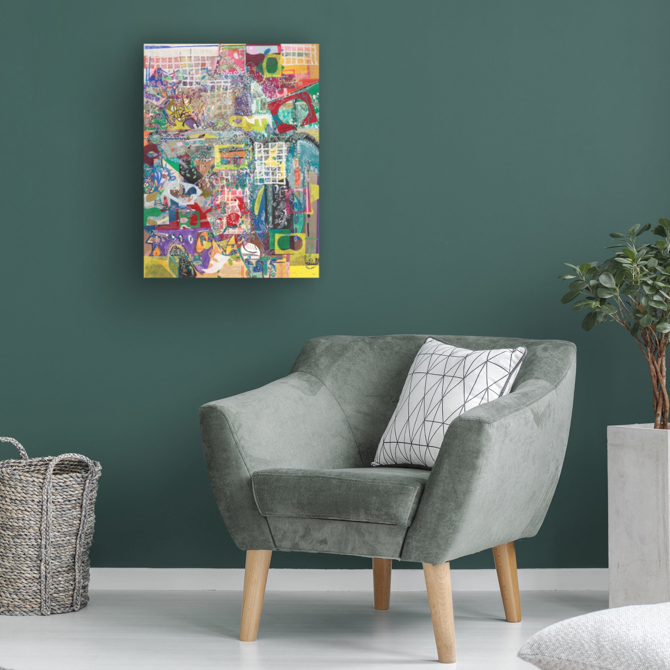 Canvas Wall Art - Ellen Kossoff 'Party On 3' Wall Art for Living Room, Bedroom, or Office Décor by Trademark Fine Art - 24 x 32 Inches
